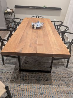 Crate & Barrel 92", 8 seater, live edge Yukon Dining Table