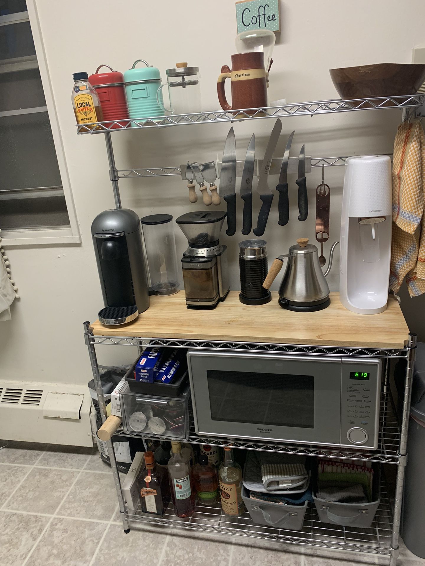Kitchen Shelf With Countertop 