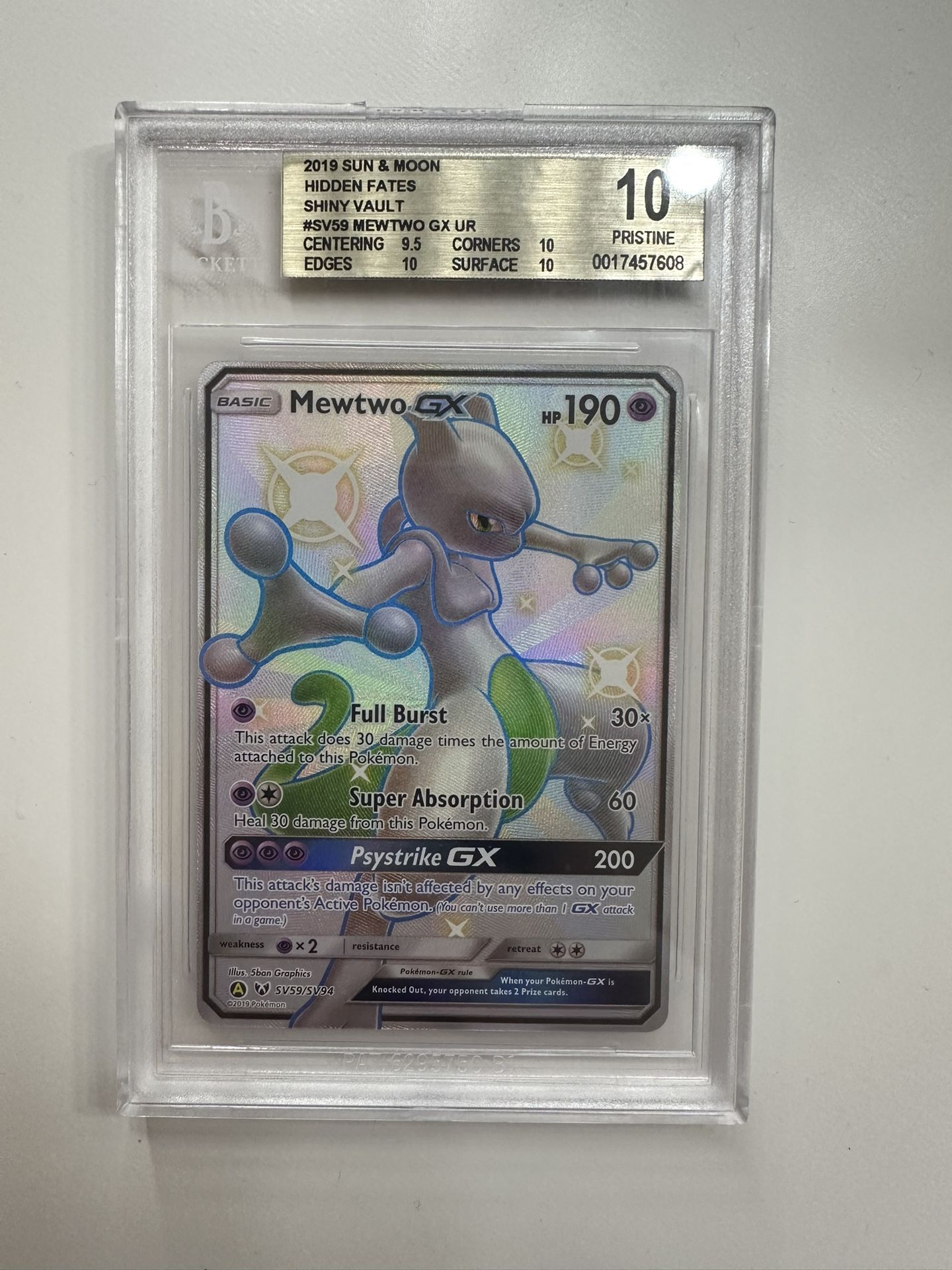 Beckett 10 Mewtwo Gx Hidden Fates