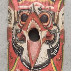 Balinese Ceremonial Mask Hand-Carved, Hand-Painted, Hand-Crafted by Authentic Mask Maker Collector's item - Excellent Condition 