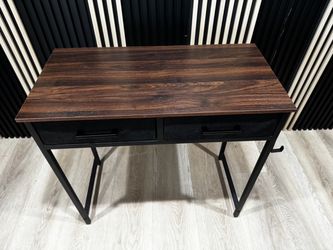 Pamray 32 Inch Small Computer Desk with 2 Drawers for Bedroom Study Writing Home Office Table for Sm