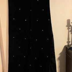 Black Velveteen Shawl Vintage