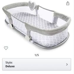 Baby bassinet with noise sleeper - $25