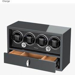 Watch Winder for Automatic Watches,Upgrade Watch Winder with Japanese Mabuchi Motor,Built-in LCD Touchscreen Control,Piano Finish Carbon Fiber Exterio