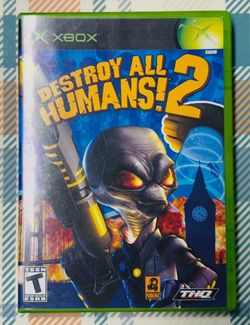 Destroy All Humans 2 Microsoft Xbox Video Game 2006 With Case Manual Tested L791
