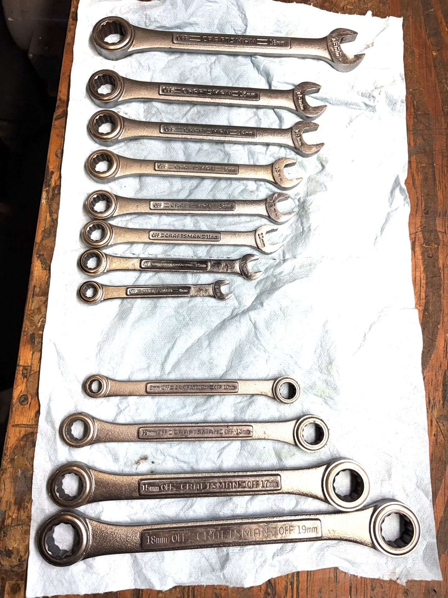 Vintage Craftsman Ratcheting Wrenches