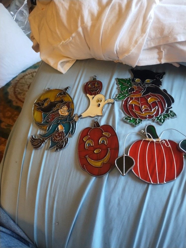 Stain Glass Halloween Ornaments