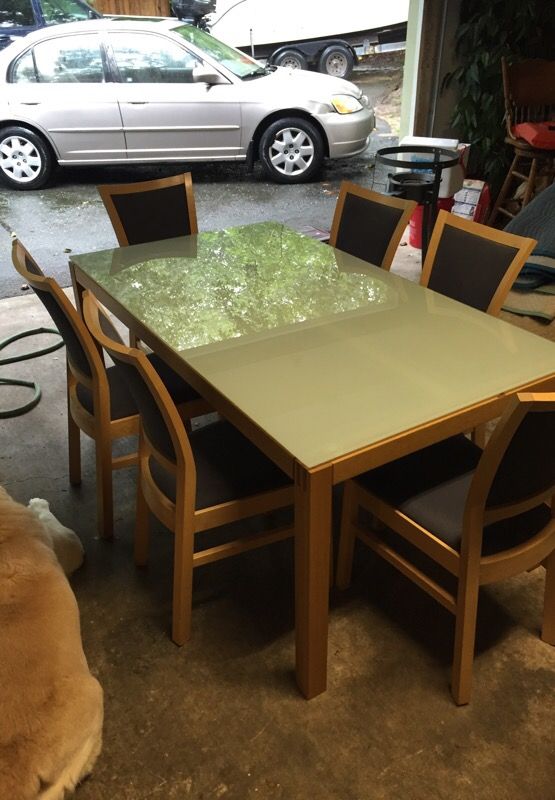 Ikea glass top dining table set