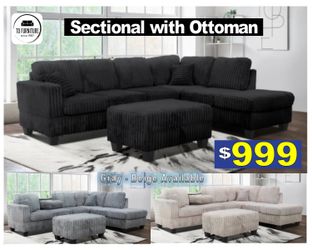 Sectinal with ottoman