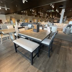 Black 6PC Counter Height Table Set