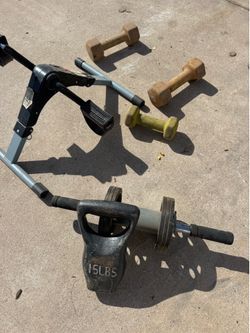 15 lb Kettlebell and a few other pieces of exercise eq