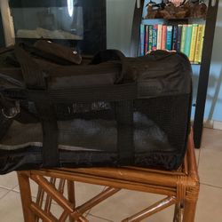 Black Carrier Bag For Small Animal. 