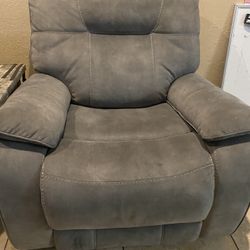 Grey Recliner Couch Sofa 