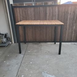 High Table With Metal Frame