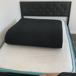 Full mattress and frame with extra twin pad