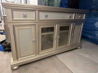 Silver Glam TV stand/ Sideboard / Buffet Cabinet – 62"