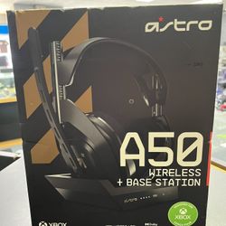 New, Black Astro A50 Wireless Headset + Base Station For Xbox 