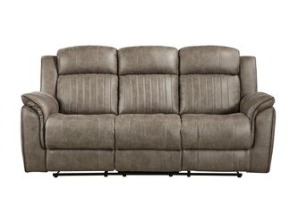Centeroak Sandy Brown Double Reclining Sofa