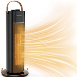 Space Heater, 1500W Portable Electric Heater with Thermostat, Remote, 3 Modes, Timer, Oscillating, Overheating & Tip-Over Protection, Fast Ceramic Hea