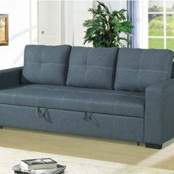 NEW CONVERTIBLE SOFA BLUE GREY NEW IN BOX ☎️ 1714586,2564