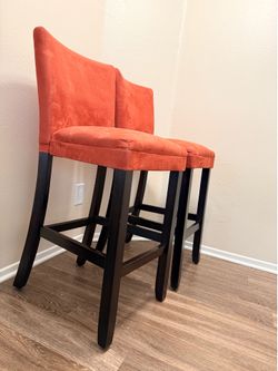 Set of 2 Upholstered Bar Stools