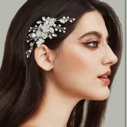 SWEETV Silver Bridal Hair Comb for Wedding Hair