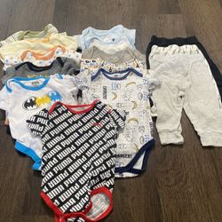 Lot Of 14 Boys Shirts And Pants Size 6/9 Months By Puma #18