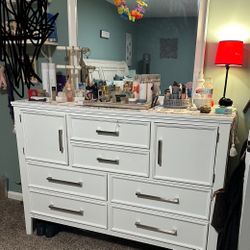 White Dresser With Mirror