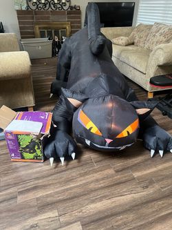 Black cat Halloween inflatable