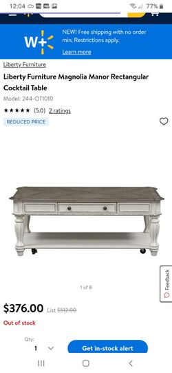 New assembled cocktail table see pictures for dimensions
