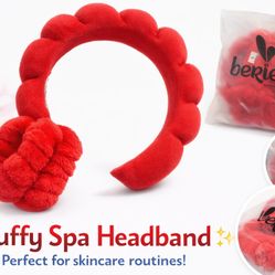 Fluffy Spa Headband with Powder Puff — Wholesale Available (3 Colors) 