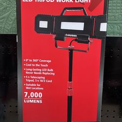 Husky 7000-Lumen Multi-Directional LED Tripod Work Light