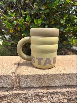 Starbucks Brown Chonky Stainless Steel Insulated Coffee Mug with Handle and Lid 12oz