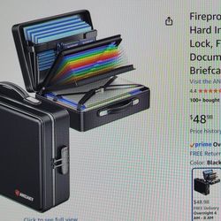 Fireproof Water Resistant Document Box With Lock