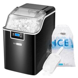 100% Brand New in box Nugget Ice Maker 44lbs, Self-Cleaning, Scoop, 10 Ice Bags