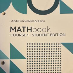 Middle School Math Book Course 1 • Student Edition