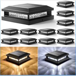 Solar Powered Outdoor Fence Post Lights 