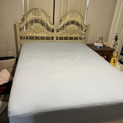Full Size Bed - Frame, Rails, Box Spring, & Mattress