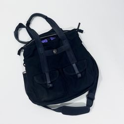 Lululemon Athletica Lucky Wool Charcoal Black Neon Purple XL Tote Travel Bag