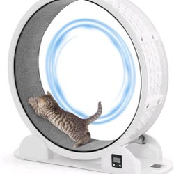 Cat Exercise Wheel with Pedometer – Large 41” Indoor Cat Running Wheel – Like New