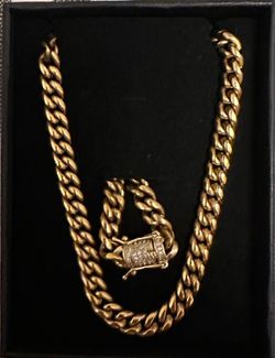16in 6mm Gold Plated Cuban Link Chain