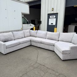 Grey Sectional With Cuddler - Delivery Available