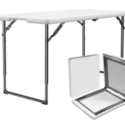 Adjustable Height Folding Table