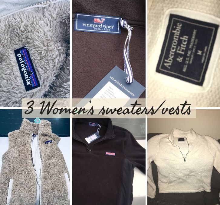 3 WOMEN’S SWEATERS/VESTS