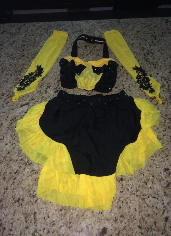Girls costume with rhinestones. Size L child