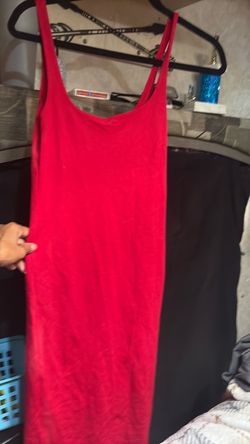 Forever 21 Vibrant Red Bodycon Tank Dress - small