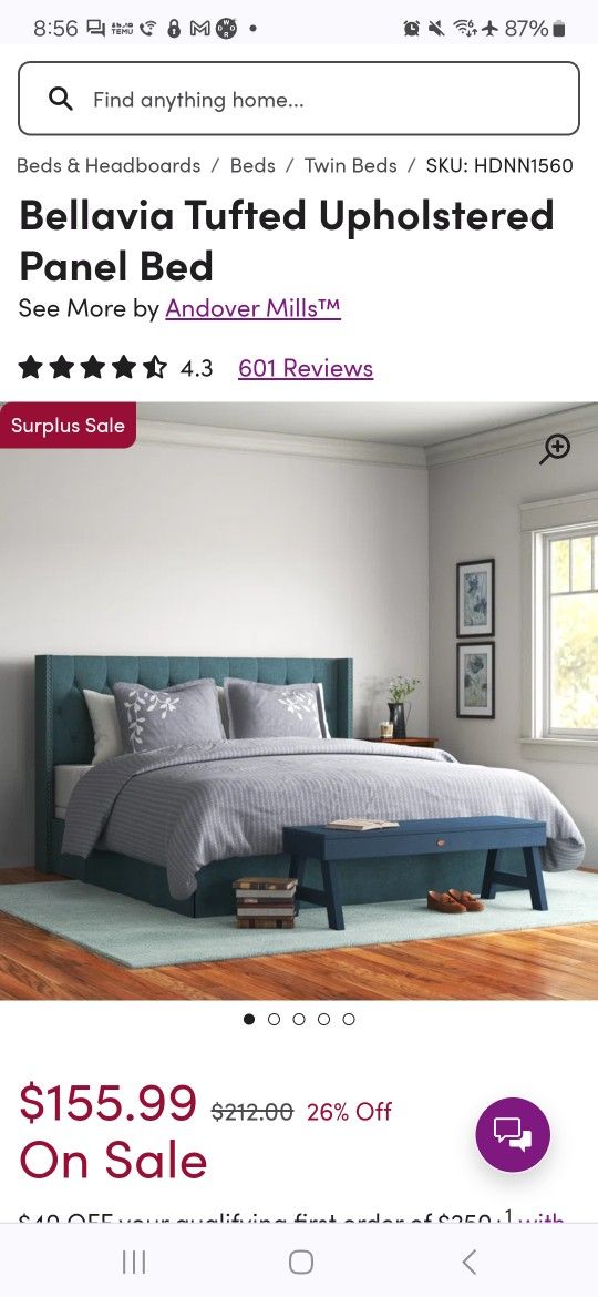 WAYFAIR KING SIZE BED