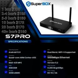 Superbox S7 Max new sealed 1 year warranty v see box superbox super box