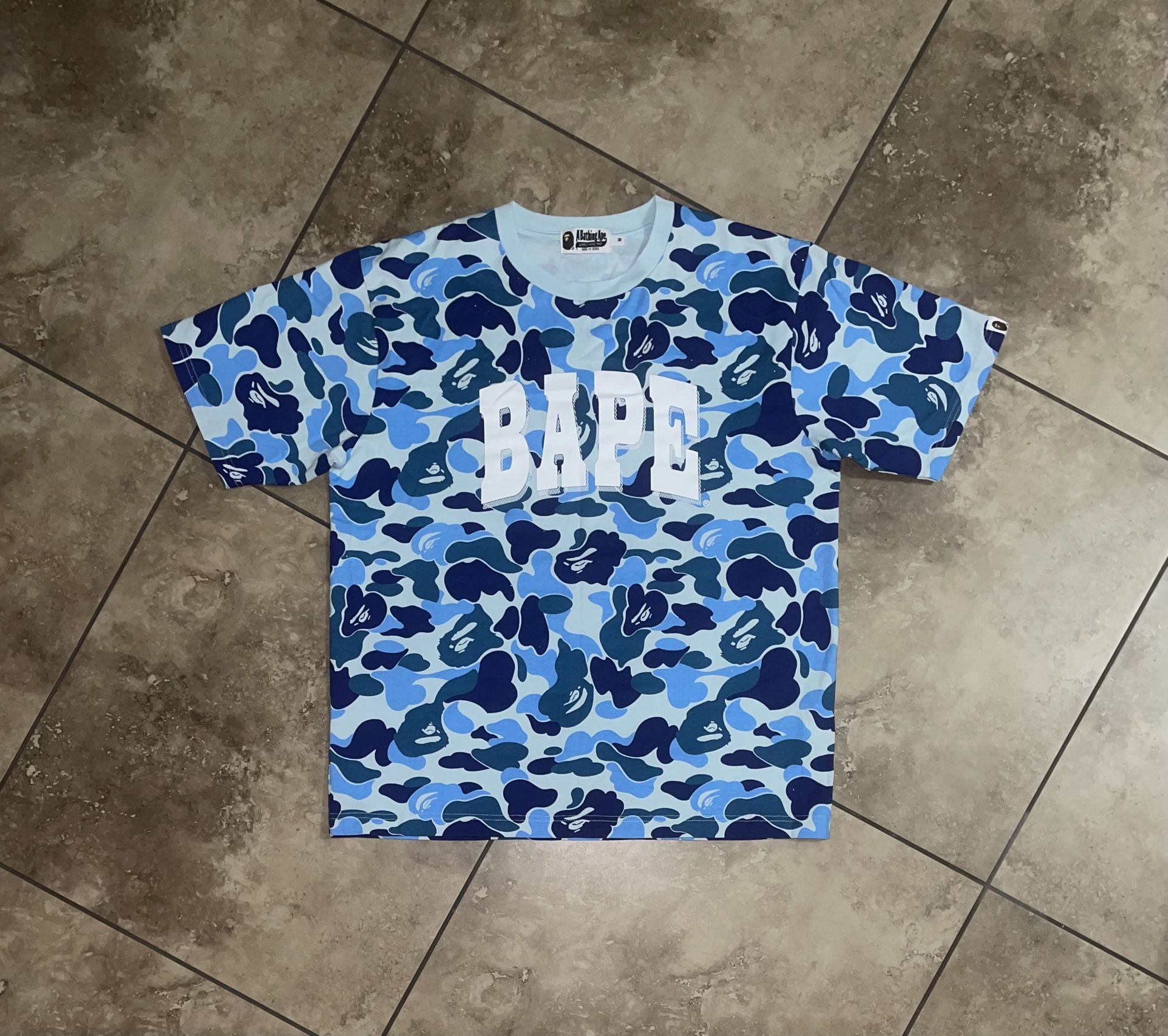 ABC CAMO RELAXED FIT BAPE LOGO TEE MENS Size Medium