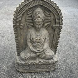 Faux Stone Plaster Garden Indoor Outdoor Indoor Patio Buddha Statue Decor!  23x8x33in